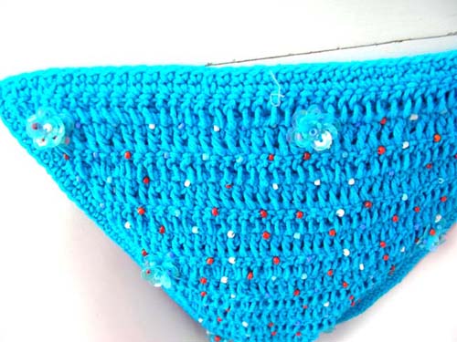 Hot summer fashion beach wear supply catalog store distributes Fine crafted crochet string bikini set with glittery sequins