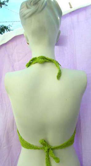 Trendy clothing wear import outlet distributes crafted crochet and sequin designed half halter top 