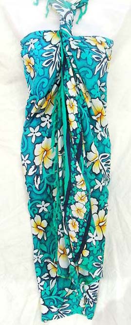 Urban apparel catalog distributor wholesales Hawaiian hibiscus print pattern summer swim wear cover all