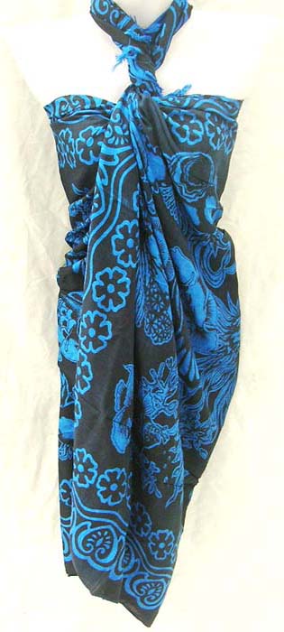 Resort clothing catalog agent supplies balinese under water motif summer sarong