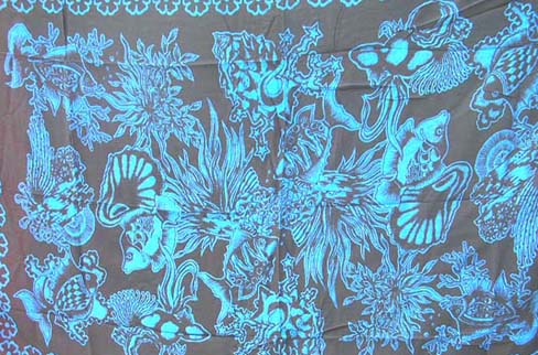 Resort clothing catalog agent supplies balinese under water motif summer sarong
