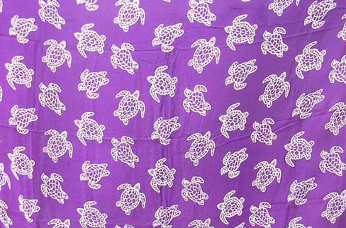 Sea life batik sarong wrap with turtle print supplied wholesale by import distributor