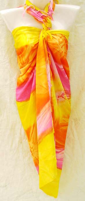 Indonesia direct manufacturer imports resort wear, Tie dyed style balinese wrap dress