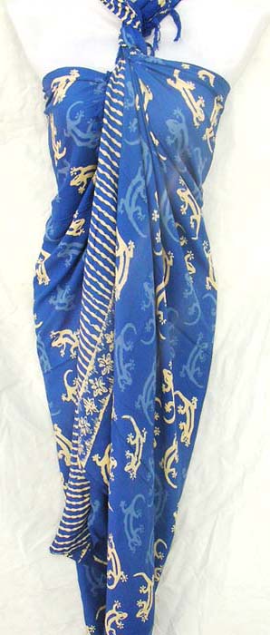 Cruise apparel gallery wholesaler exports Tropical gecko design on stylish wrap around