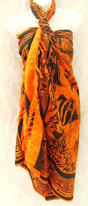 Unique indonesian art design on pareo wrap supplied wholesale by online trader