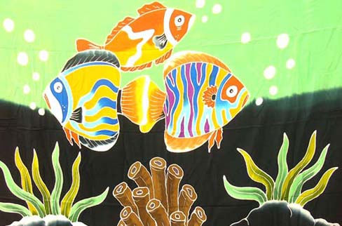 Caribbean summer wear express sourcing company supplies Ocean life decorated bathing suit wrap 