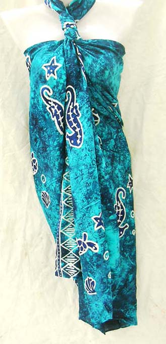 Crafted sarong collection supplied wholesale, Tie dye styled batik wrap with flower pattern