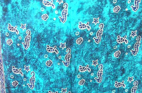 Crafted sarong collection supplied wholesale, Tie dye styled batik wrap with flower pattern