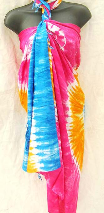 Vacation boutique supplier exports colored indonesian wrap dress with fun design 