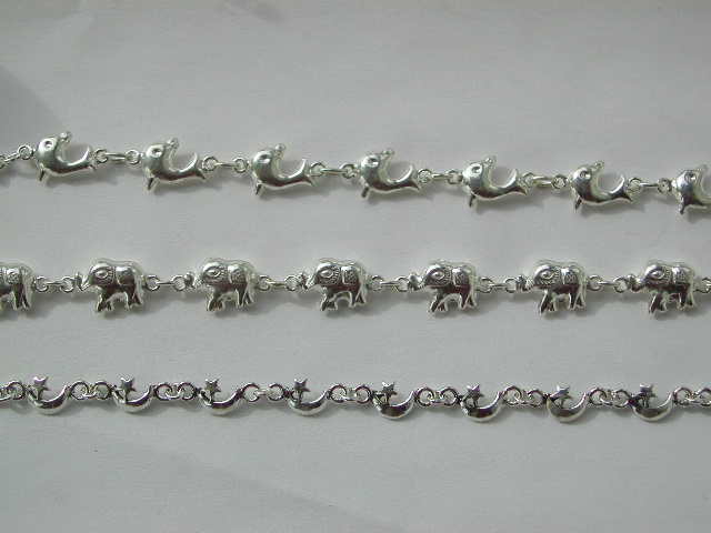 Chain anklet wholesale -- Fashion charm anklets with moon-star, animal design