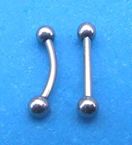 Wholesale high fashion body jewelry - Fashion design of belly button ring with two sphere on the both end sides   