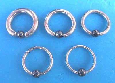 In fashion captive ring jewelry supplier -- Fashion silver sterling captive ring with assorted size and thickness                     