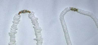 Online puka shell necklace jewelry wholesale supplies Indonesia Bali jewelry with puka shell forming a necklace      