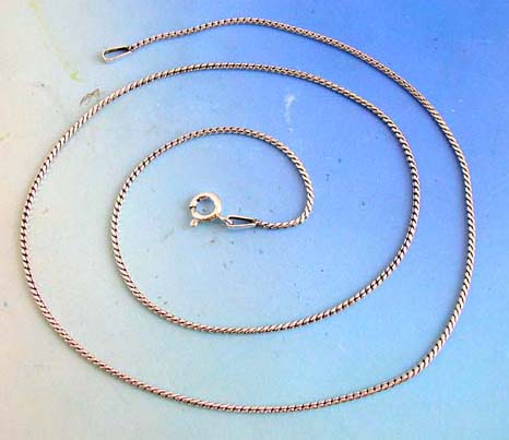925.Sterling silver Bali style necklace with spring ring clasp