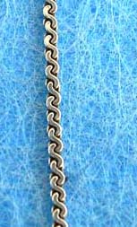 :shape black silver snake chain with M shape clasp