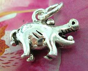 Mini buffalo figure design Thailand made solid sterling silver charm pendant