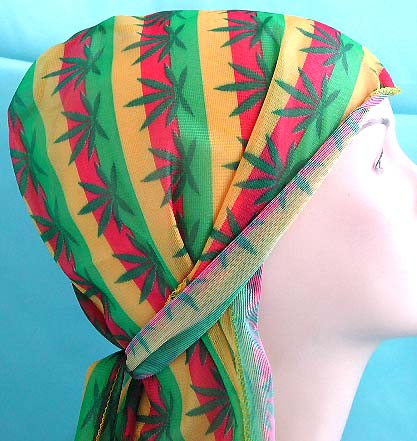 Beautiful scarf design for head covering wholesale supplier - wrinkle free hawaii pattern polyester fashion durag with long tie