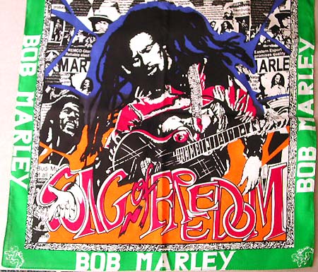 Shop Bob Marley bandana for head covering accessory wholesale green edge design Bob Marley cotton bandana