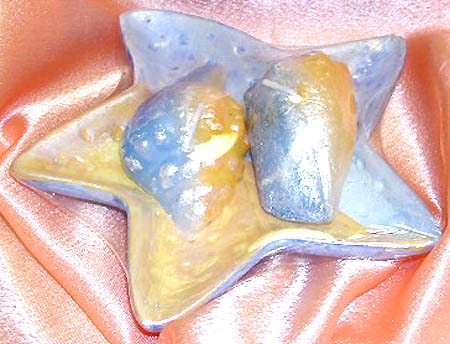 Wholesale candle holder and supplies online supply sea star-inspred candle in blue and yellow 