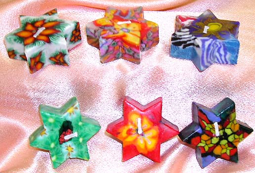 Christmas fashion candle shopping store in assorted star-inspired candle gift set