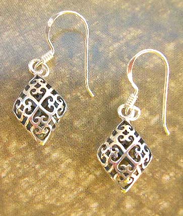 Shop Filigree jewelry fashion wholesale sterling silver earrings    