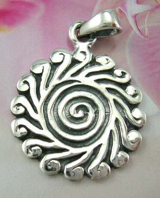 Buy jewelry pendant at wholesale price in sterling silver sun pendant      