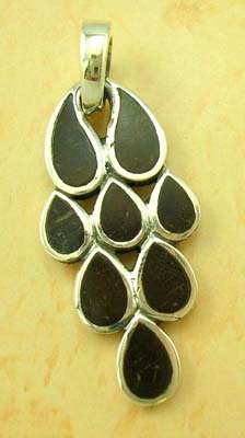 Fine genuine fashion pendant jewelry making company supply black genuine grape-like sterling silver pendant  