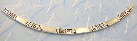 High quality mother-of-pearl jewelry designer for teens - 925 stamped sterling silver bracelet with white mother of pearl inlaid rectangular shape