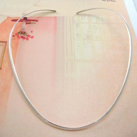 Wholesale trendy fashion neckcuff jewelry - stamped 925 sterling plain flat neck hook 