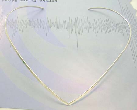Gift for silver neck hook shopping wholesaler supply sterling silver flat neck hook in heart shape design 
