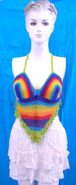 Belly dance supplier wholesale summer beach ladies fashion dance crochet top 