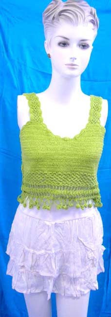 Beach ladies fashion top wholesale fringe sexy top manufacturers supply