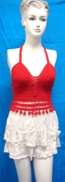 Affordable price US wholesaler supply gifts wholesale ladies fringe crochet top