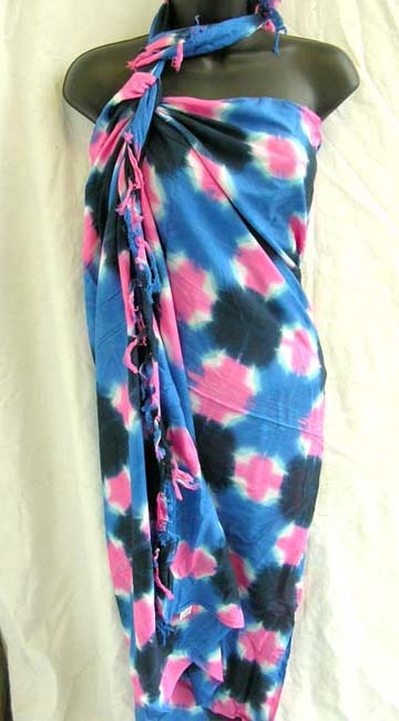 Factory outlet supplies stylish tie dyed exotic indonesian pareo shawl cover up from wholesaler