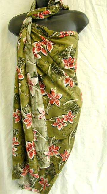 Wholesaler supplies ladies Indonesian flower print exotic beach cover up shawl 