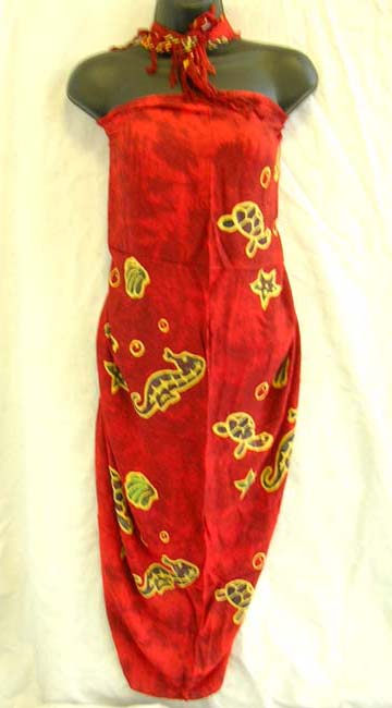 Retail agent supplier exports wholesale ladies sexy batik wrap shawl with sea life print theme