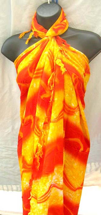 Bali import wholesale supplier distributes quality tie dye fashion sarong dress
 