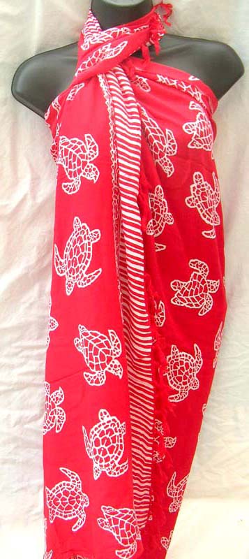 Beautiful island garment company distributes wholesale, ocean life designed sarong fashion wear