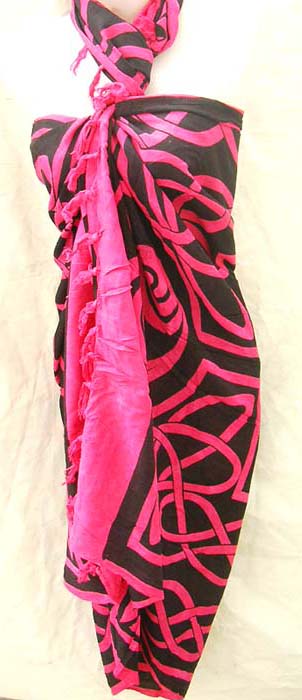 Celtic artisan crafted spring vacation sarong distributed by warehouse supply store