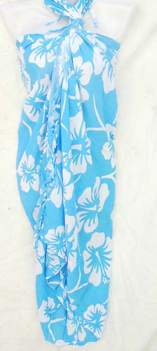 Artisan clothing warehouse exports wholesale floral pattern on white balinese sarong skirt