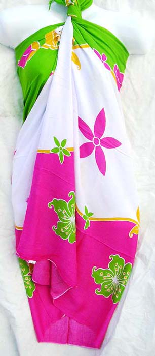 Summer indonesian shawl outlet b2b trader exports unique floral pattern garden sarong dress