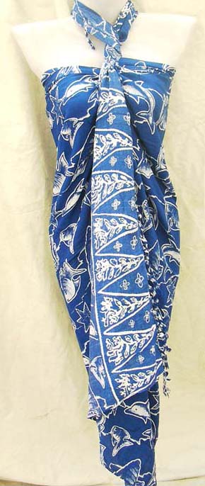 Hawaiian tropical fish theme summer wrap around distributed wholesale from international clothing factory