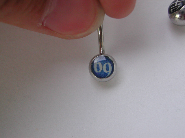 Adult accessories body jewelry wholesale-- Custom belly button ring with the number 