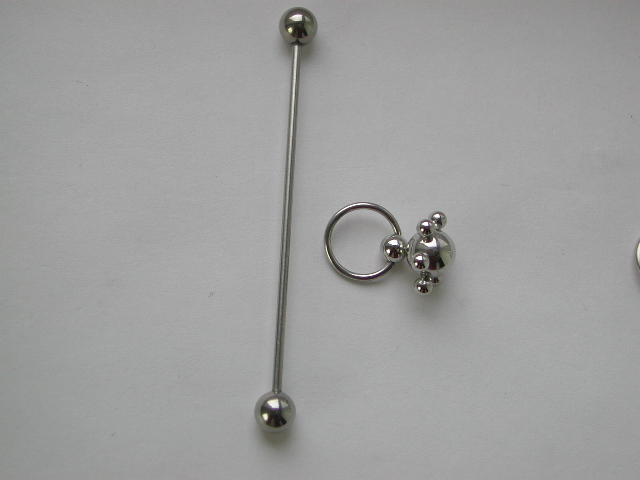 Body rings fashion wholesale--Fashion body jewelry rings with six small spheres around the centre large sphere