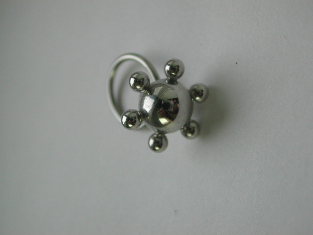 Sphere body jewelry design wholesale-- Fashion body jewelry rings with six small spheres around the centre large sphere