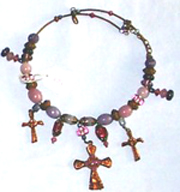 Quality charm necklace jewelry wholesale supplier -- Fashion charm necklace with assorted wooden cross pattern                     