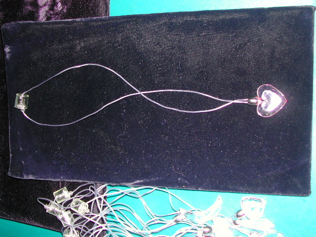 Party light up necklace wholesale - Fashion party light up necklace modif pink heart shape        