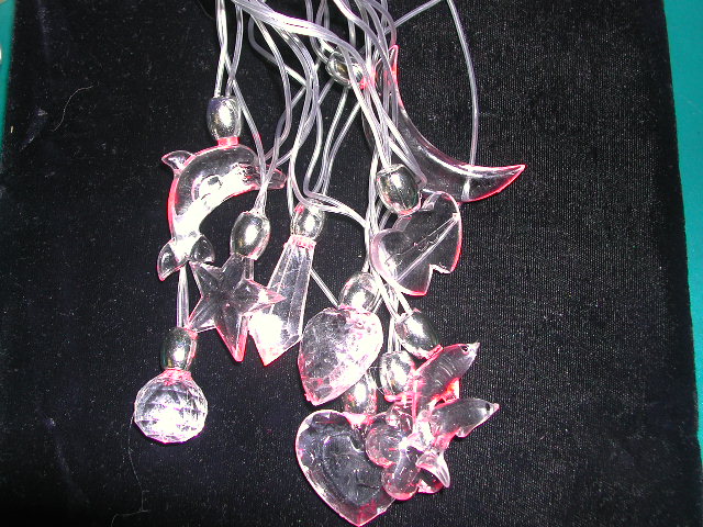 Fashion party light up necklace wholesale - Fashion party light up necklace modif assorted shape such as heart, dolphin, star etc..         