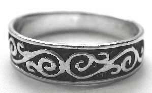 Sale discount silver ring jewelry online - 925. sterling silver spinned ring with multi spiral line pattern              