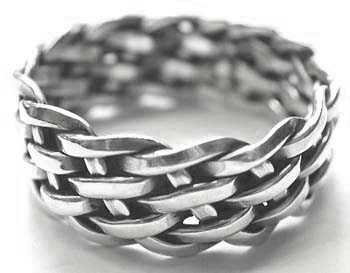 High fashion jewelry supplier - 925. sterling silver spinned ring with multi lines pattern design              